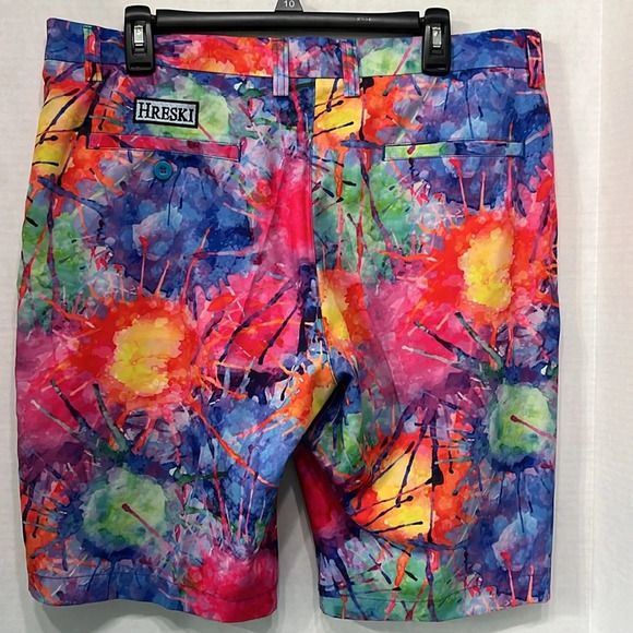 Hreski Explosion of Color Golf Shorts - Picture 4 of 7